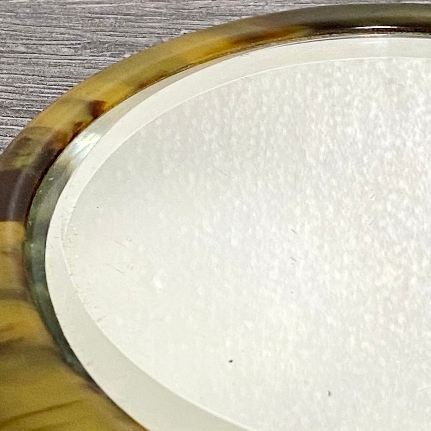 Vintage Faux Tortoiseshell Retro Round Handheld Mirror 1950s English Mid Century