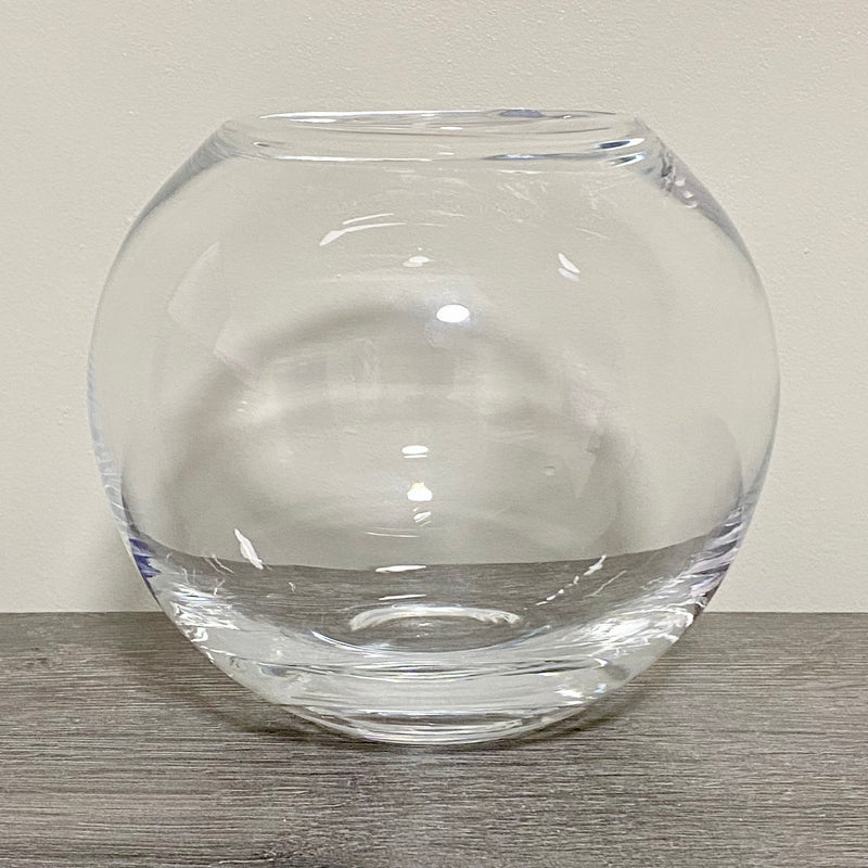 Vintage Clear Glass Round Globe Fish Bowl Ball Sphere Vase Home Decor Planter