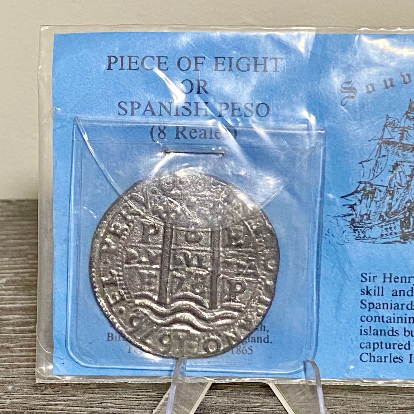 Piece Of Eight Spanish Peso 8 Reales Thorpe Park Pirates Treasure Coin 1676 Rare