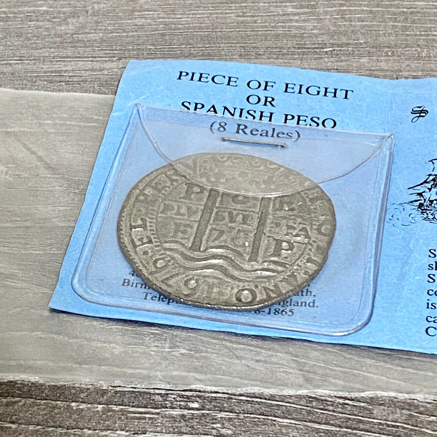 Piece Of Eight Spanish Peso 8 Reales Thorpe Park Pirates Treasure Coin 1676 Rare