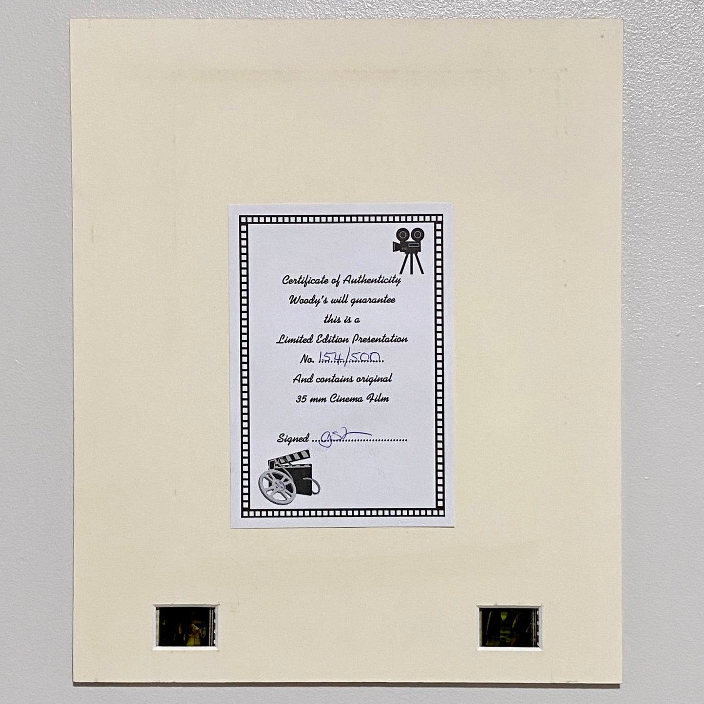 Vintage Grease John Travolta No.154 /500 Limited Ed Mounted Film Cell Display