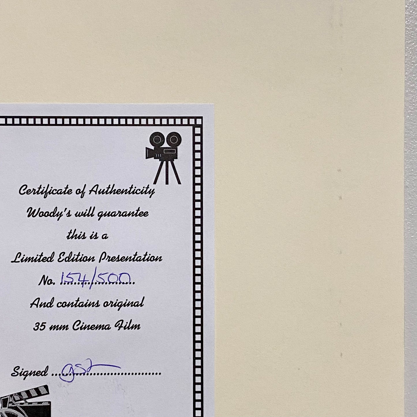 Vintage Grease John Travolta No.154 /500 Limited Ed Mounted Film Cell Display
