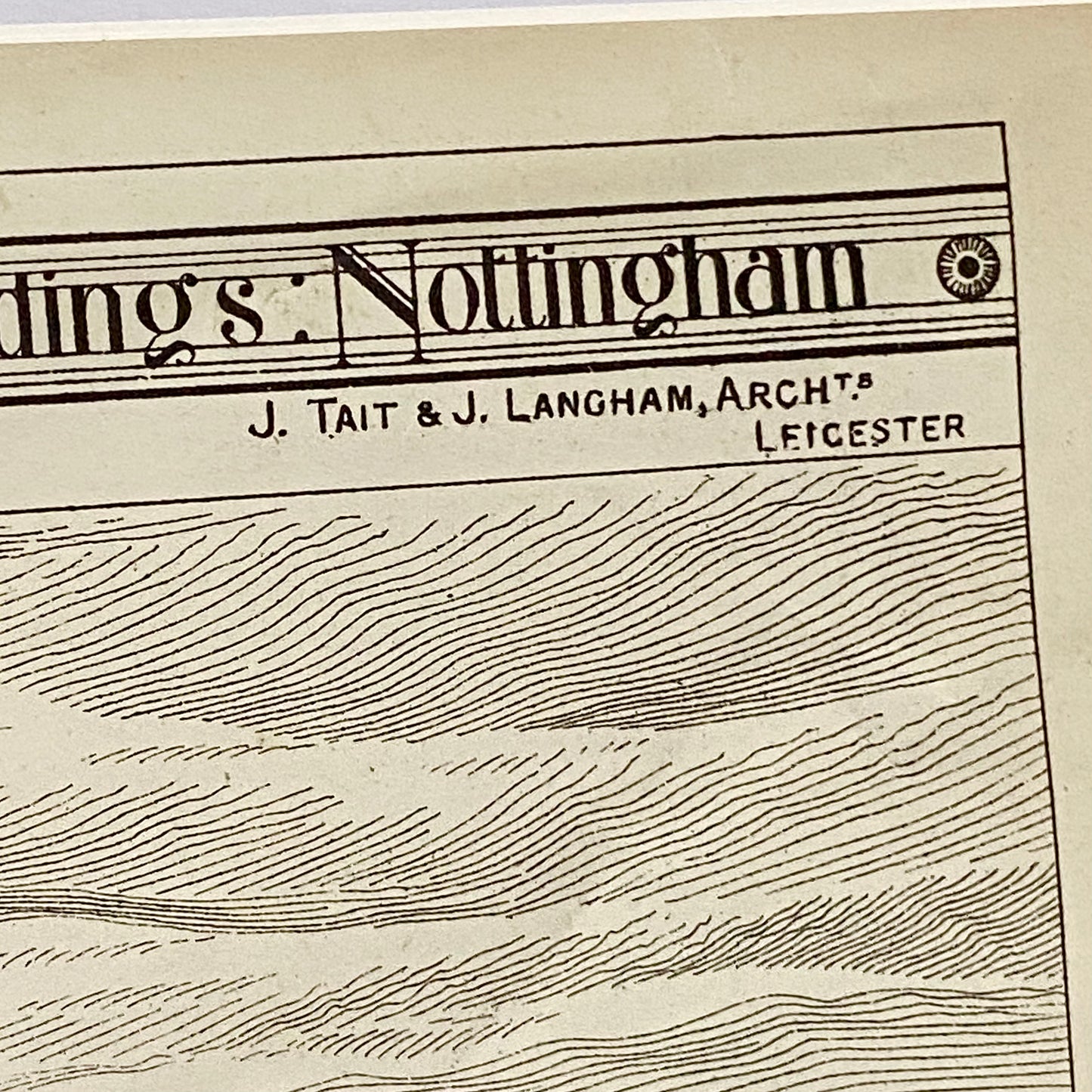 Antique The Building News 1877 Architectural Drawing Education Nottingham Framed