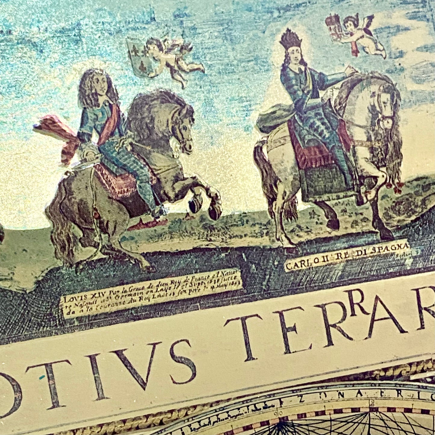 Vintage Blaeu Wall Map Gold Foil Nova Totivs Terrarum Novi Orbis Framed & Glazed