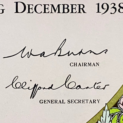Vintage Senior Scholars Award Certificate On Board The Shaftesbury Society 1938
