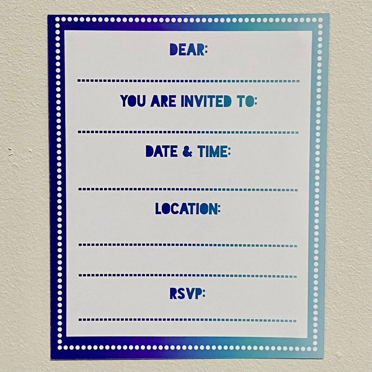 20 Party Invites 1 Pack It’s A Party Birthday Summer School Unisex Invitations