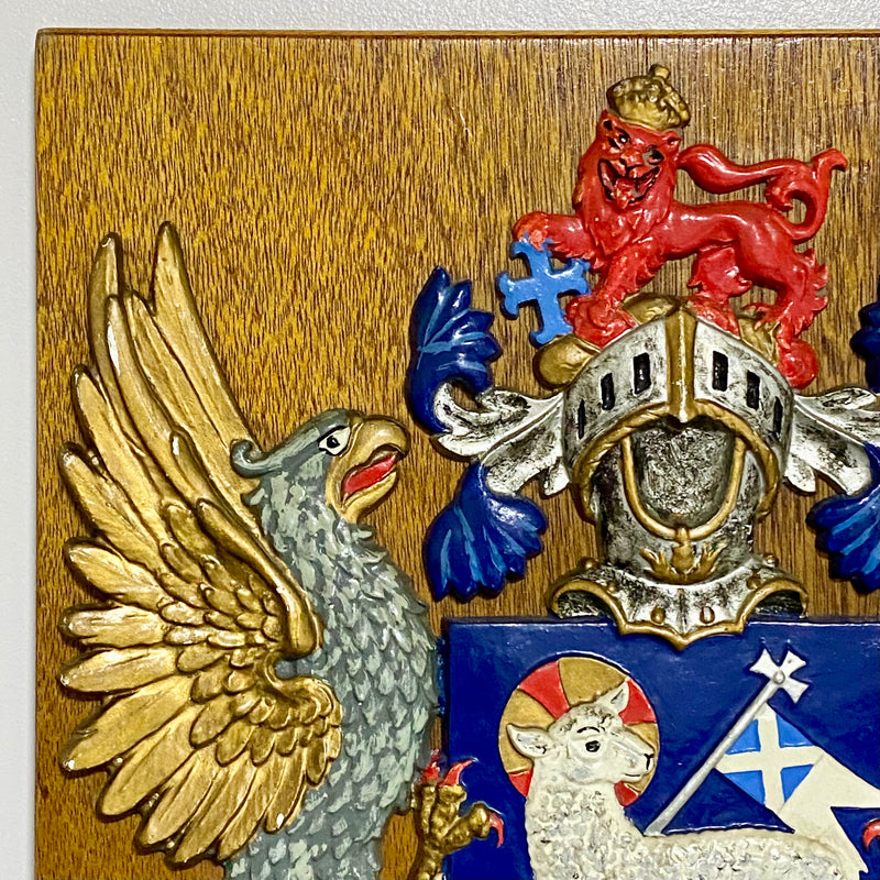 Vintage Heraldic Armorial General Accident Insurance Coat Of Arms Moneo Et Munio