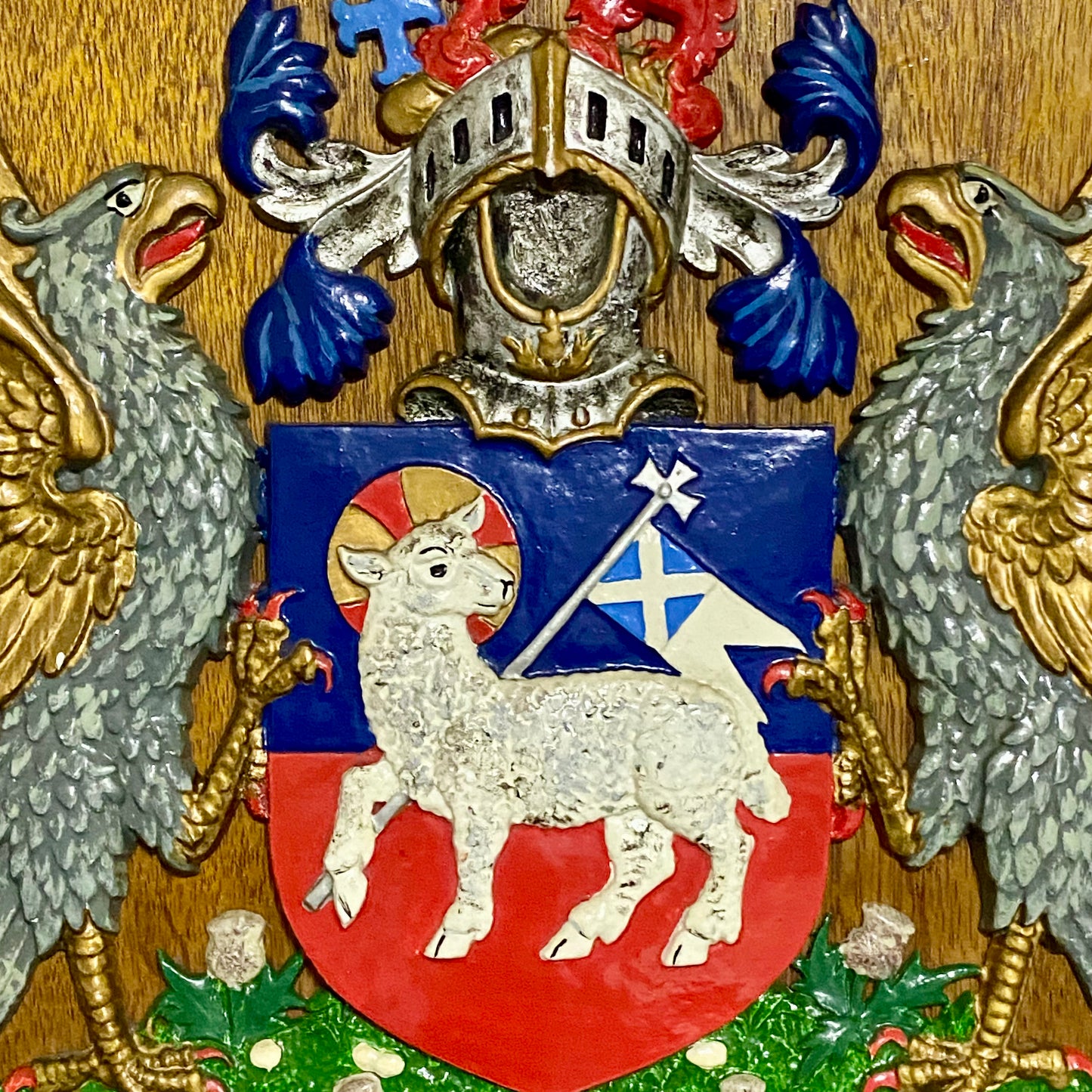 Vintage Heraldic Armorial General Accident Insurance Coat Of Arms Moneo Et Munio