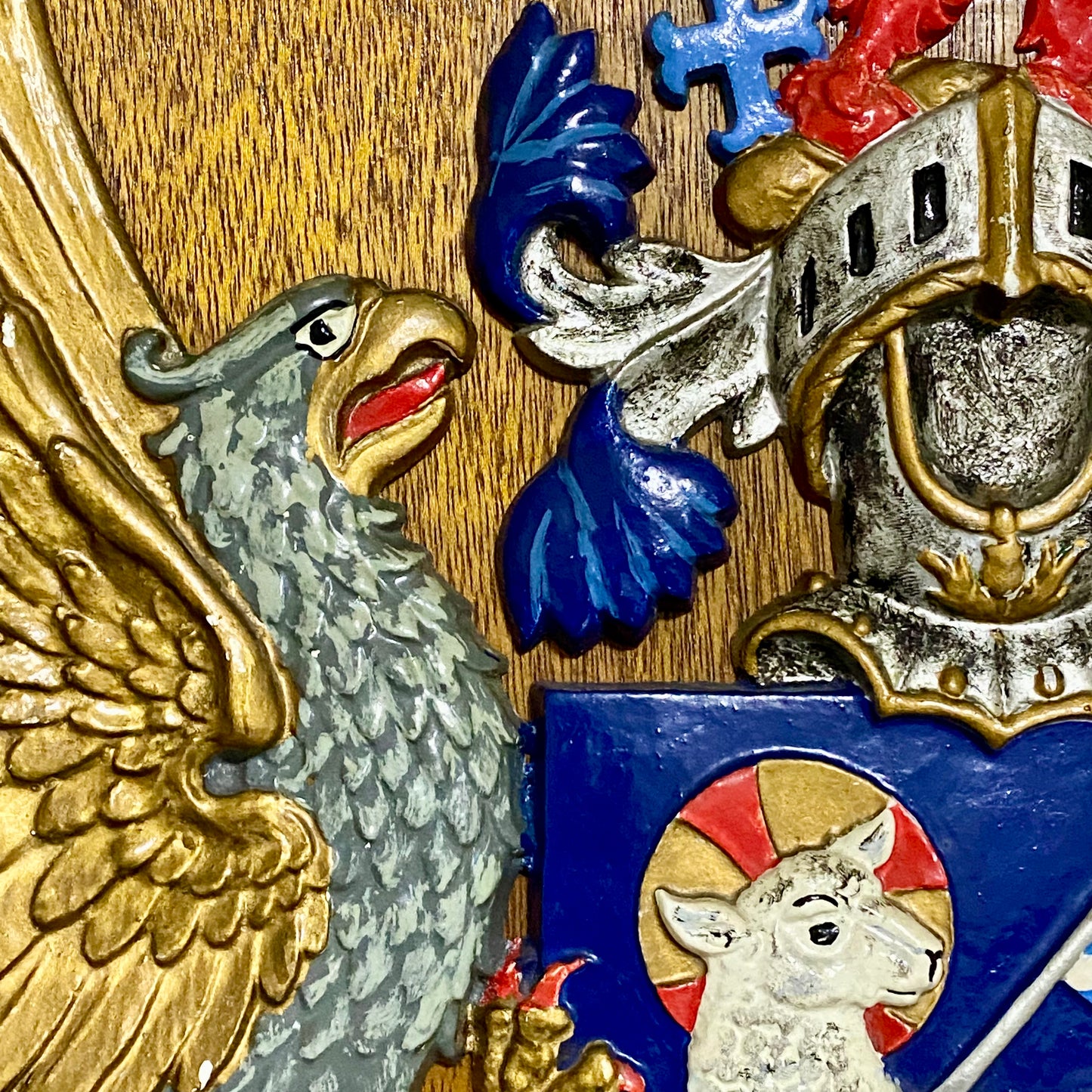 Vintage Heraldic Armorial General Accident Insurance Coat Of Arms Moneo Et Munio