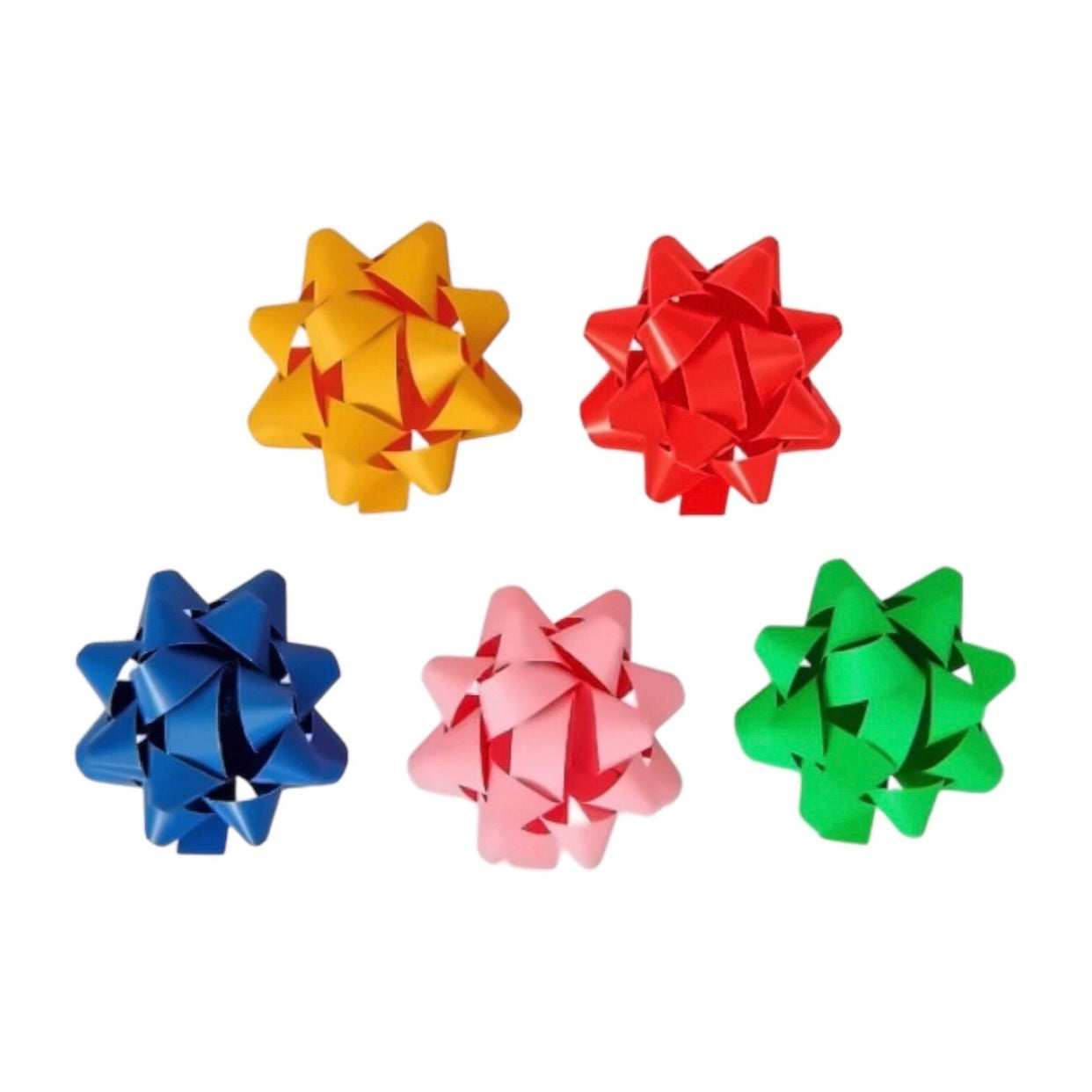 Assorted Mini Multi Coloured Bows 50x Self Adhesive Plastic Free 25 Per Pack