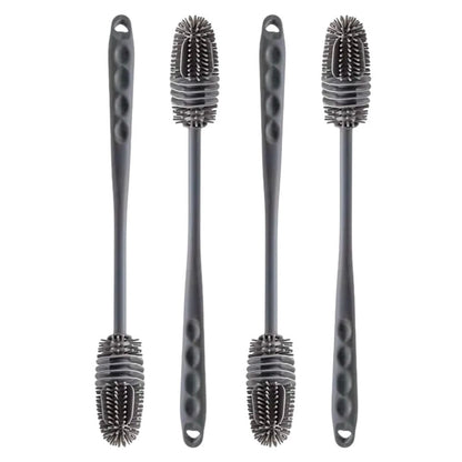 4 Piece Silicone Long Handle Bottle Brush Glass Cleaning Kitchen Washing Tool
