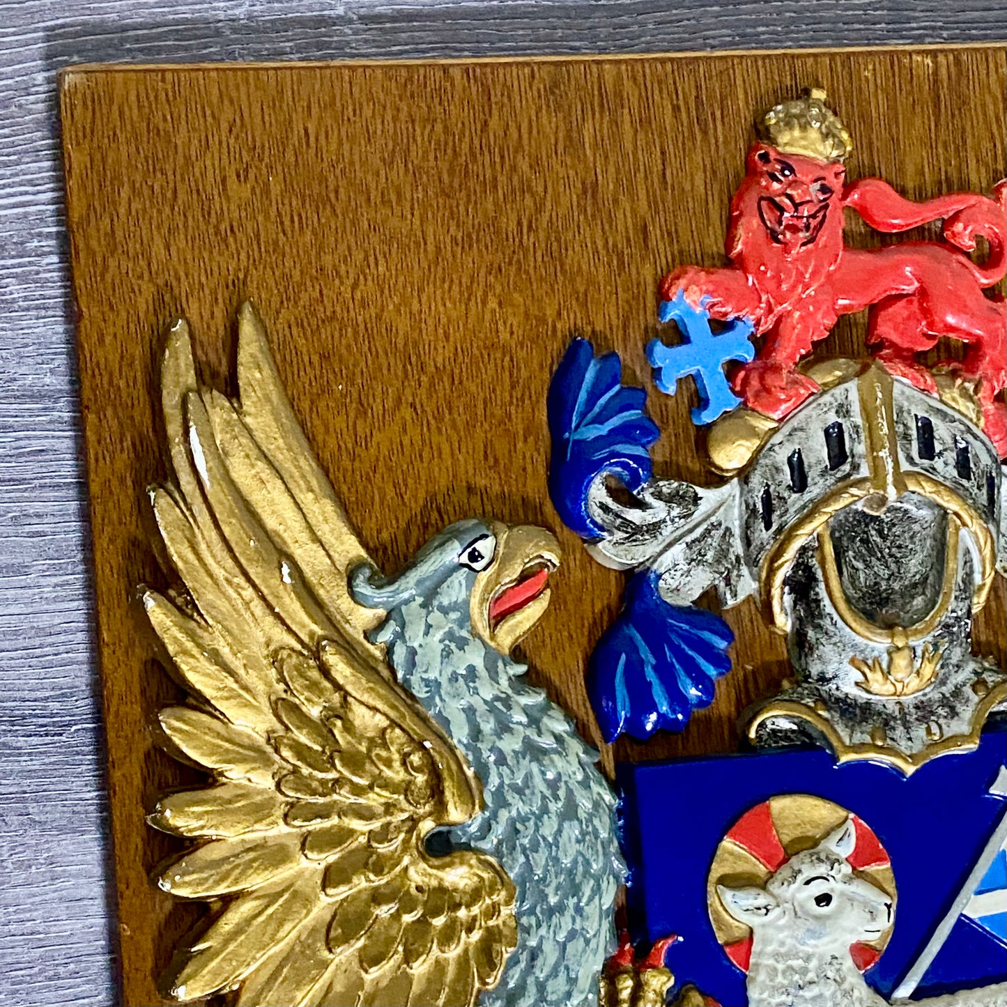 Vintage Heraldic Armorial General Accident Insurance Coat Of Arms Moneo Et Munio