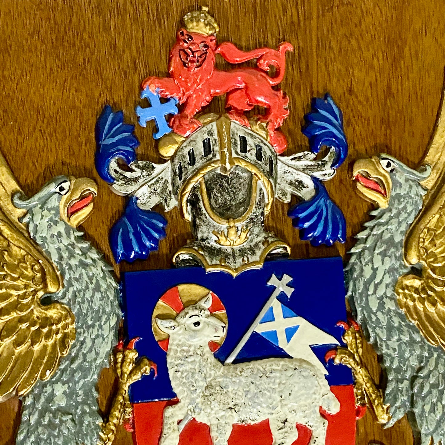 Vintage Heraldic Armorial General Accident Insurance Coat Of Arms Moneo Et Munio