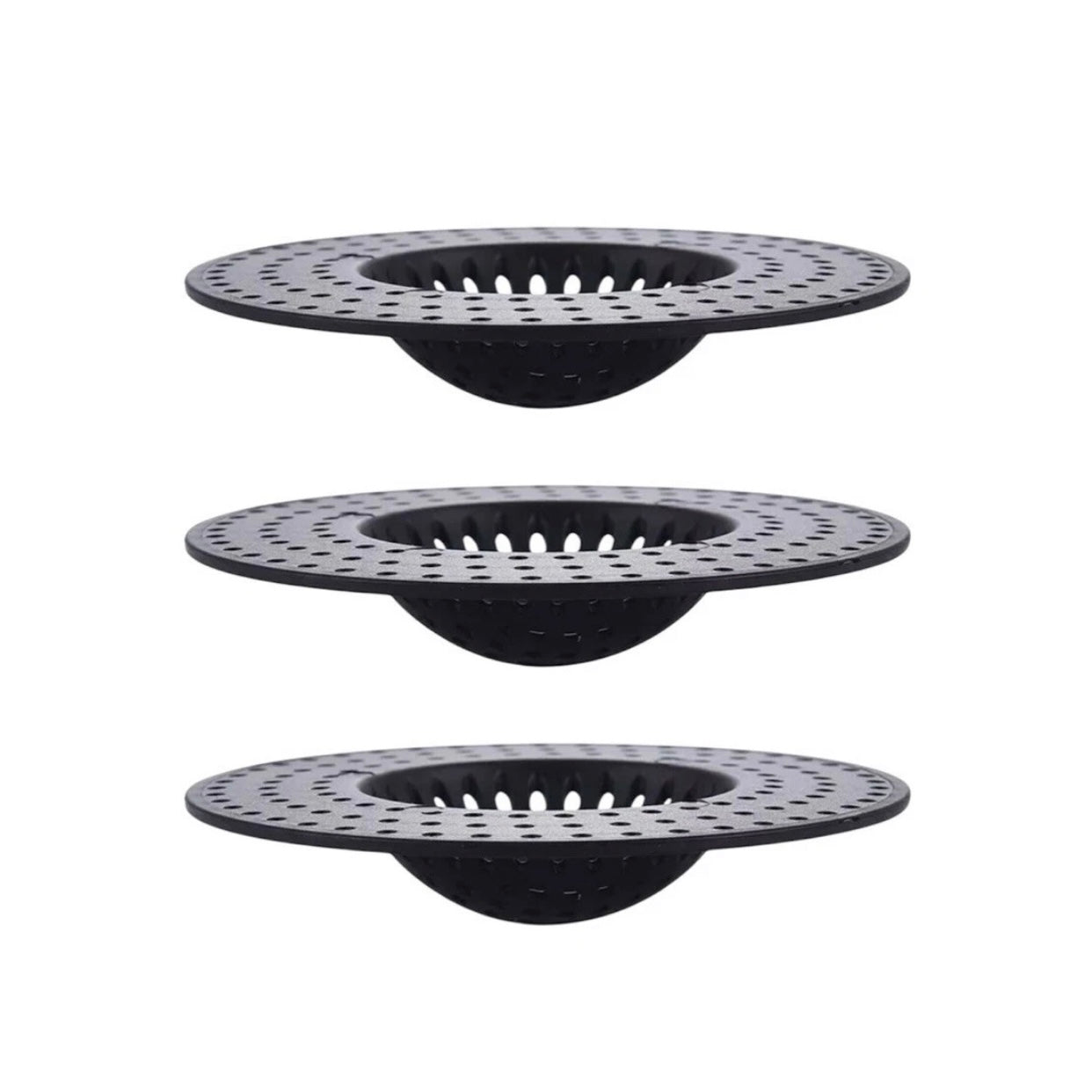 3 Piece Kitchen Sink Drain Strainer Filter Shower Bathroom Hair Stopper Cover