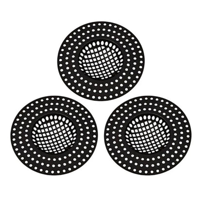3 Piece Kitchen Sink Drain Strainer Filter Shower Bathroom Hair Stopper Cover