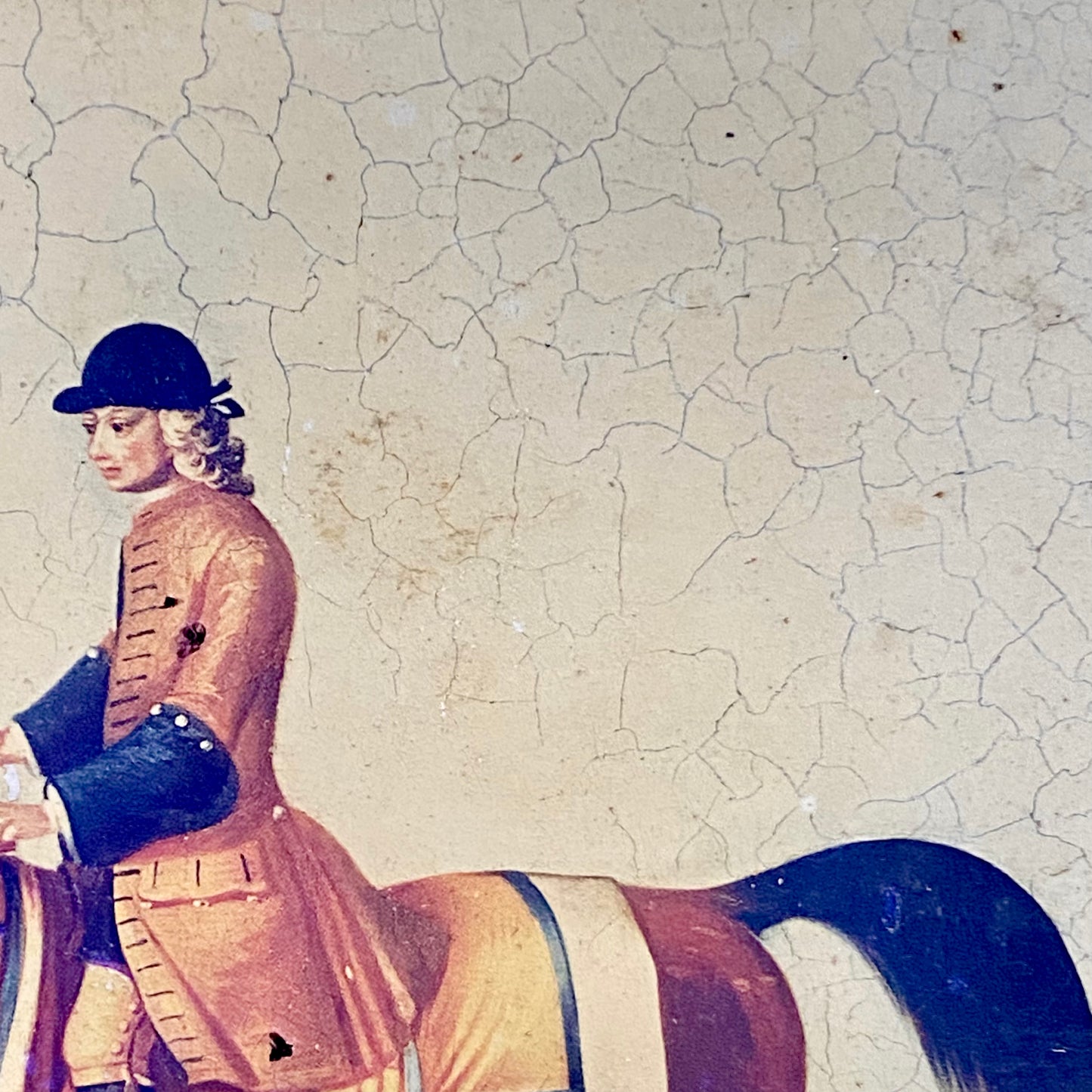 Antique British Sporting Art Race Horse & Jockey After James Seymour Gilt Framed