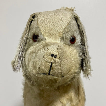 Vintage Pedigree Soft Toys 1940s/50's Mohair Dog Push Along Walker Toy Prop Rare