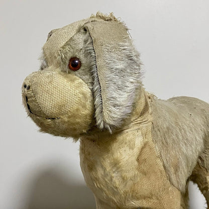 Vintage Pedigree Soft Toys 1940s/50's Mohair Dog Push Along Walker Toy Prop Rare