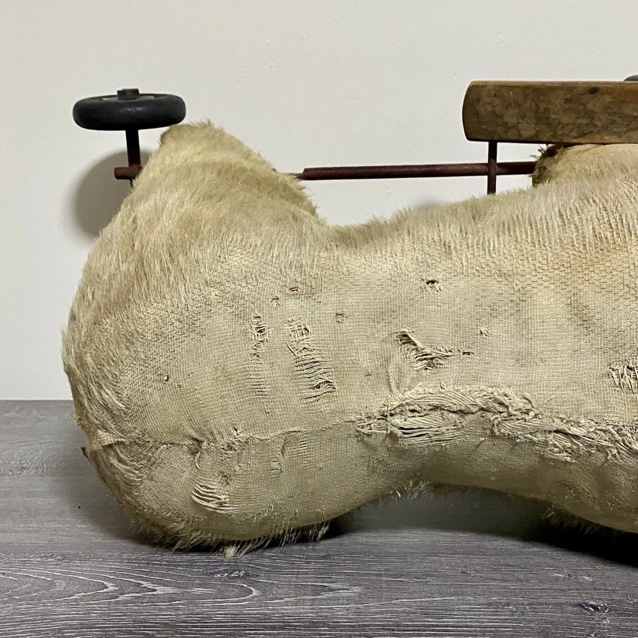 Vintage Pedigree Soft Toys 1940s/50's Mohair Dog Push Along Walker Toy Prop Rare