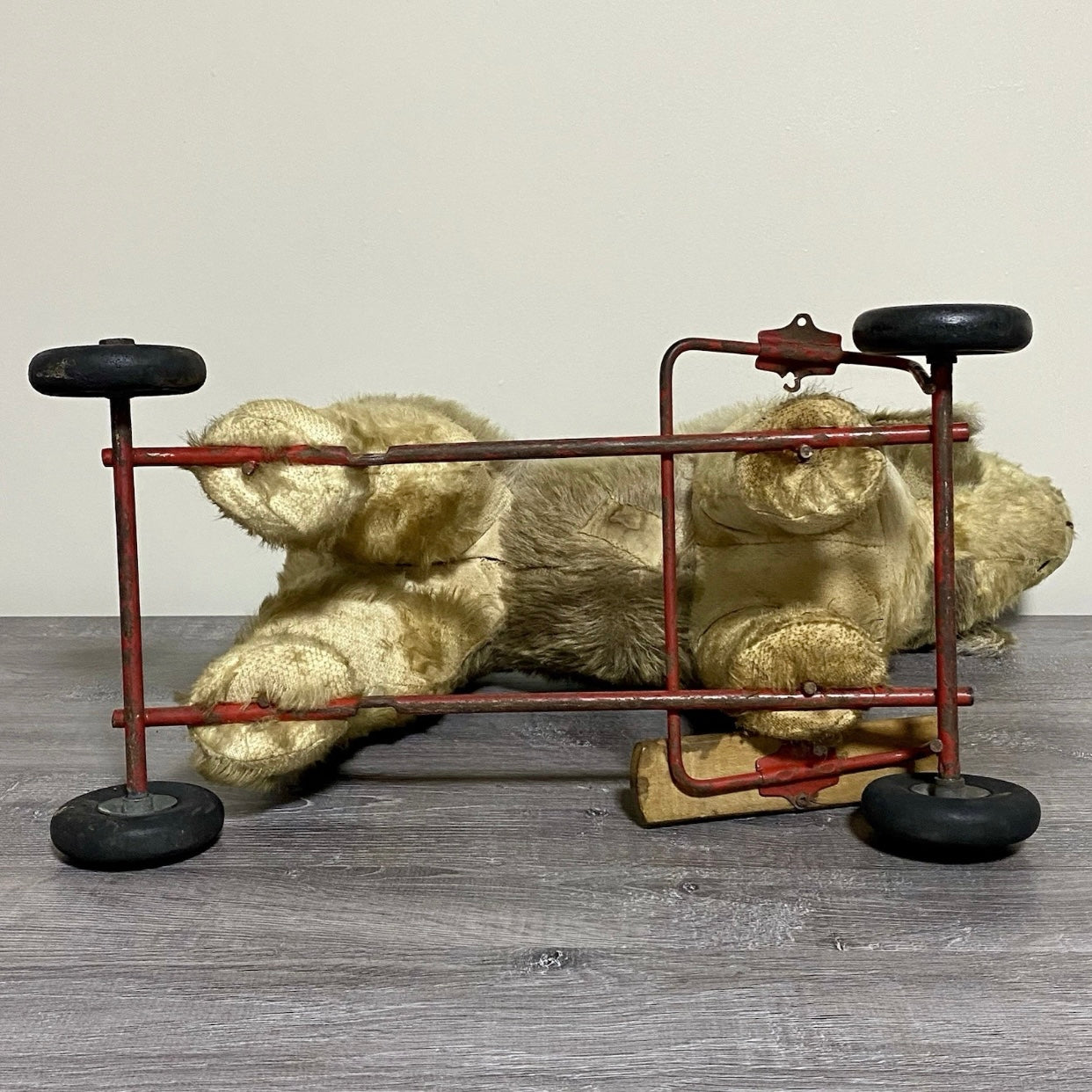 Vintage Pedigree Soft Toys 1940s/50's Mohair Dog Push Along Walker Toy Prop Rare