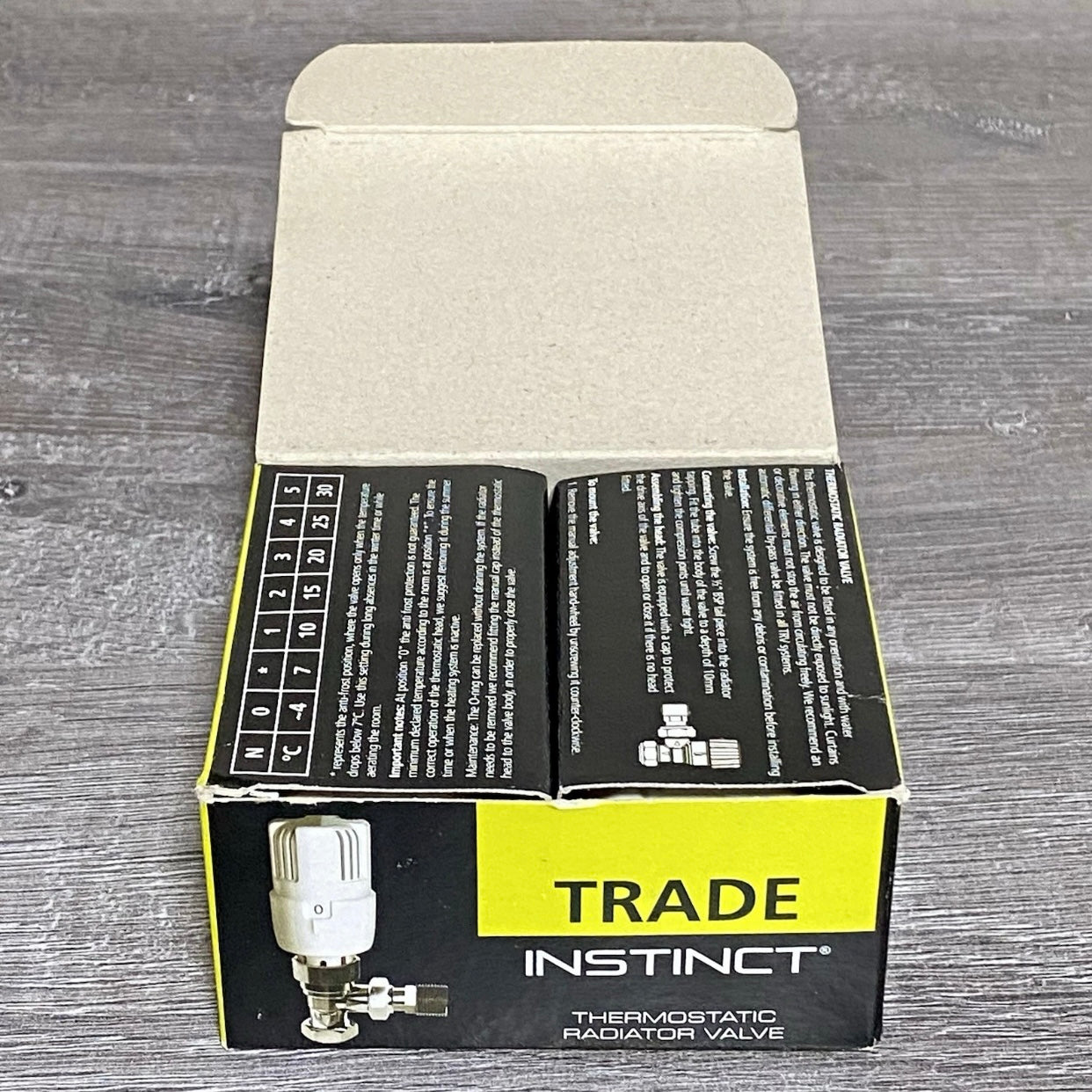 Inta 15mm Trade Angled Twin Pack Thermostatic Radiator Valve & Lock Shield 2pc