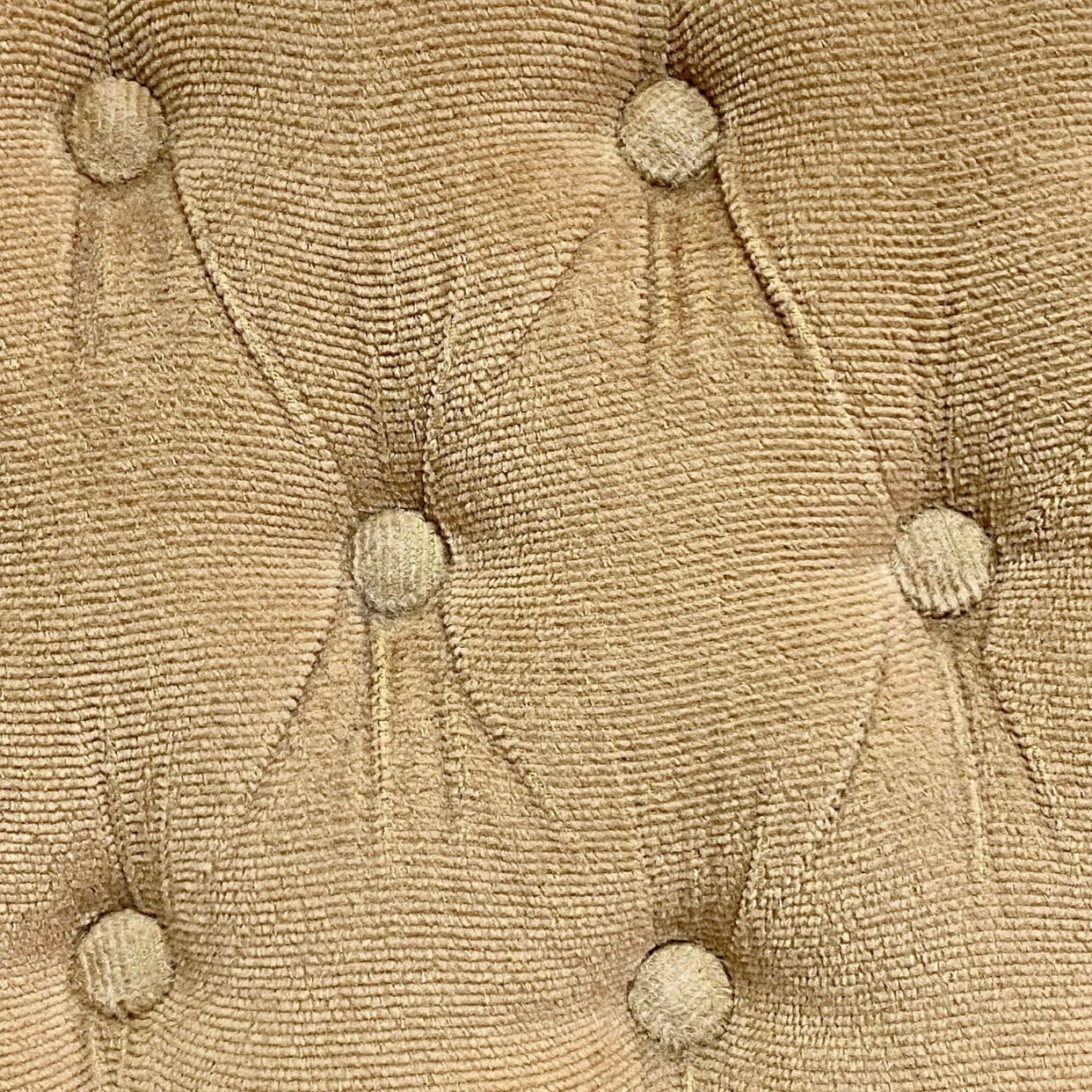 Antique Georgian Style Tufted Ottoman Soft Plush Footstool Art Deco Stool Rare