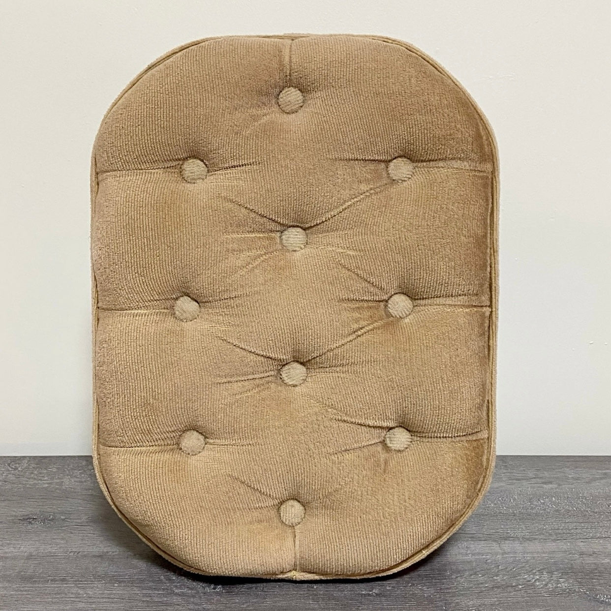 Antique Georgian Style Tufted Ottoman Soft Plush Footstool Art Deco Stool Rare