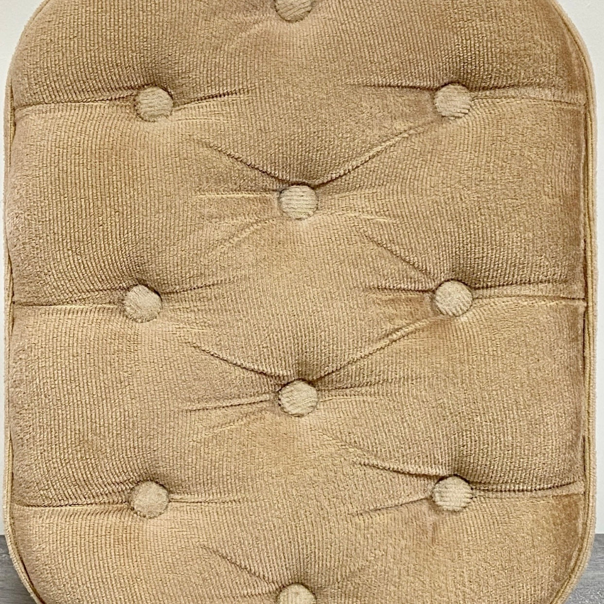 Antique Georgian Style Tufted Ottoman Soft Plush Footstool Art Deco Stool Rare