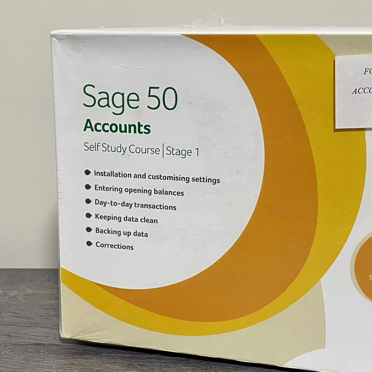 Official Sage 50 Accounts Professional Self Study Course Stage 1 New & Sealed