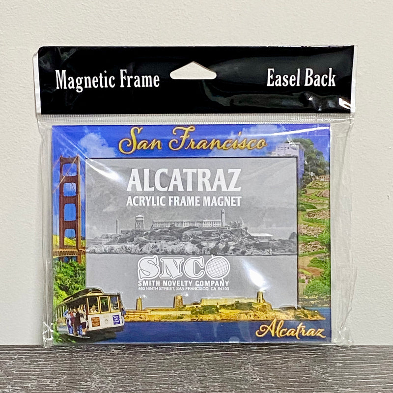 Fridge Magnet Photo Frame San Francisco Alcatraz For 4” X 3” Magnetic & Easel