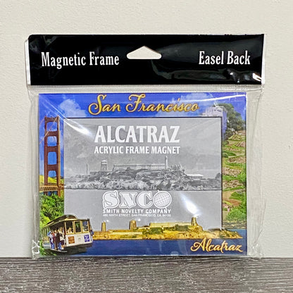 Fridge Magnet Photo Frame San Francisco Alcatraz For 4” X 3” Magnetic & Easel