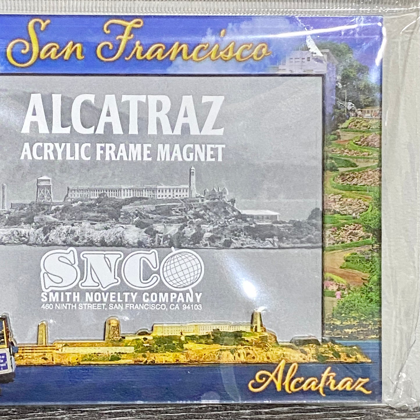 Fridge Magnet Photo Frame San Francisco Alcatraz For 4” X 3” Magnetic & Easel