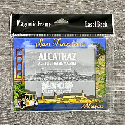 Fridge Magnet Photo Frame San Francisco Alcatraz For 4” X 3” Magnetic & Easel