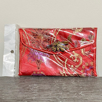Chinese Traditional Oriental Style Silk Jewellery Travel Purse Pouch Floral Bag