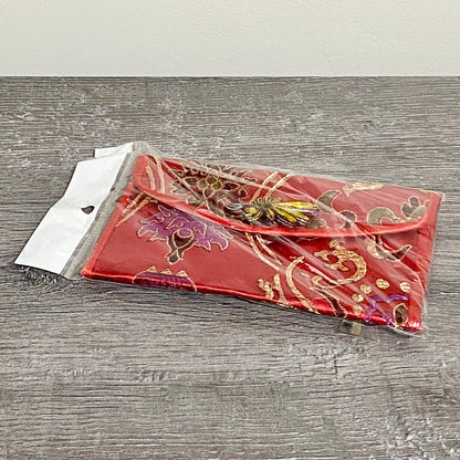 Chinese Traditional Oriental Style Silk Jewellery Travel Purse Pouch Floral Bag