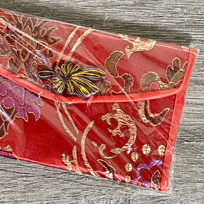 Chinese Traditional Oriental Style Silk Jewellery Travel Purse Pouch Floral Bag