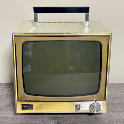 Vintage Sony TV-110 UK Black & White 1971 Portable TV Made In Japan VGC Rare
