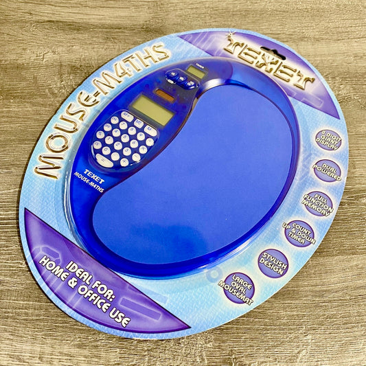 Texet Mouse-M4ths Mouse Mat Timer & Calculator 3 In 1 Combo Oval Mousemat Rare