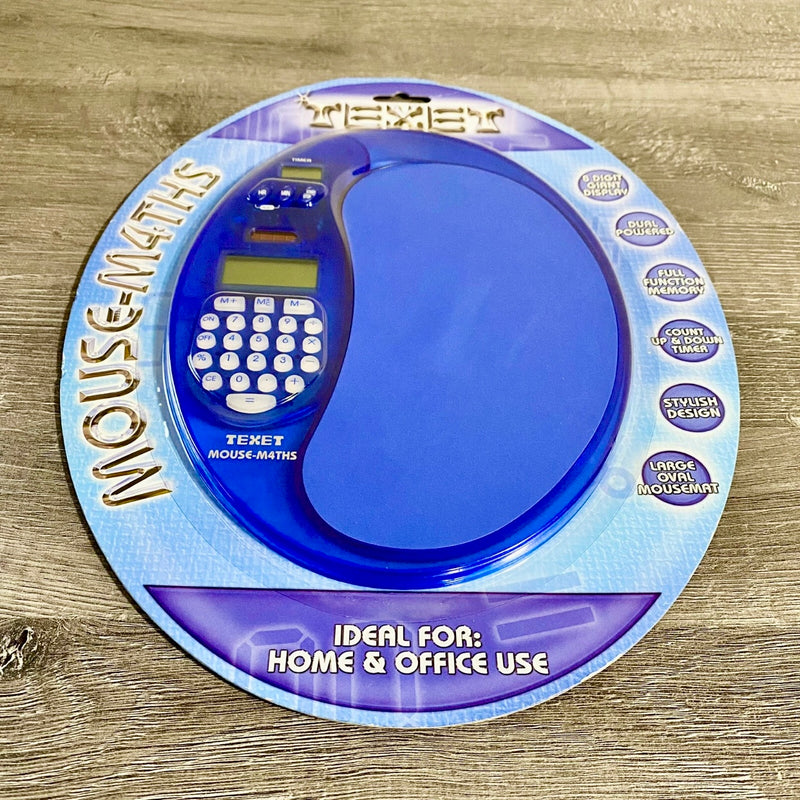 Texet Mouse-M4ths Mouse Mat Timer & Calculator 3 In 1 Combo Oval Mousemat Rare