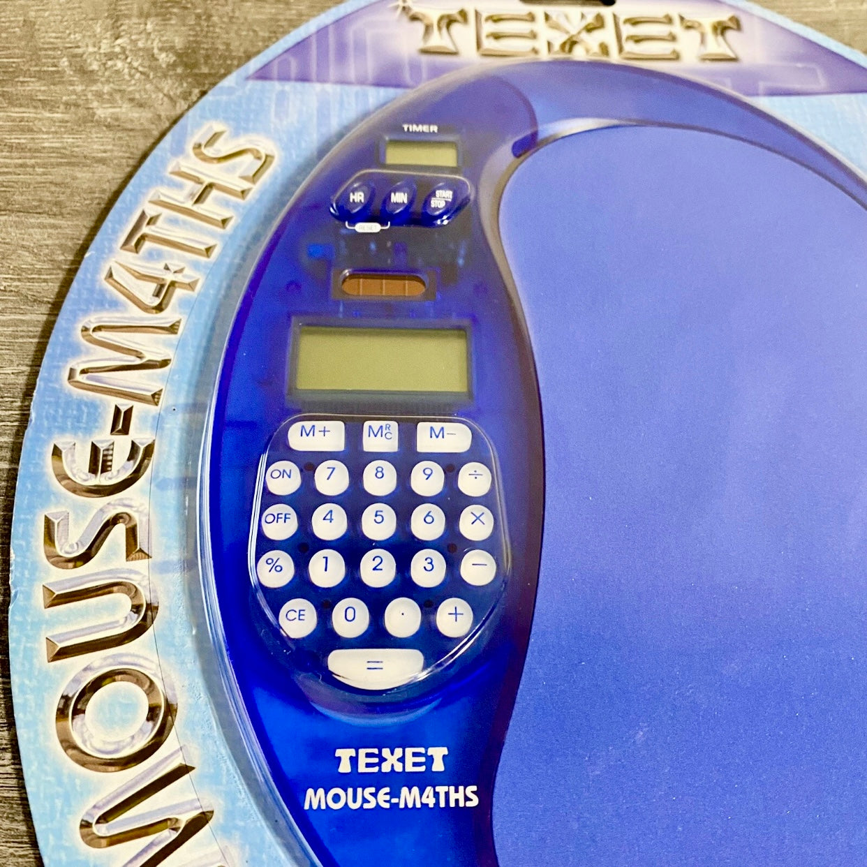 Texet Mouse-M4ths Mouse Mat Timer & Calculator 3 In 1 Combo Oval Mousemat Rare