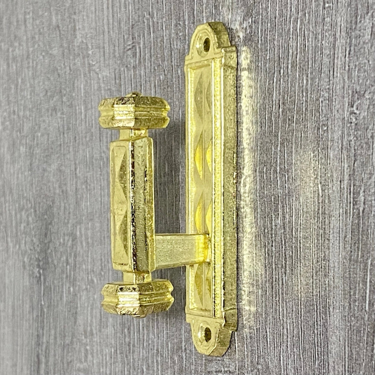Vintage Curtain Tie Back Post Hooks Gold Colour Art Deco Retro Style Solid Metal