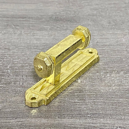 Vintage Curtain Tie Back Post Hooks Gold Colour Art Deco Retro Style Solid Metal