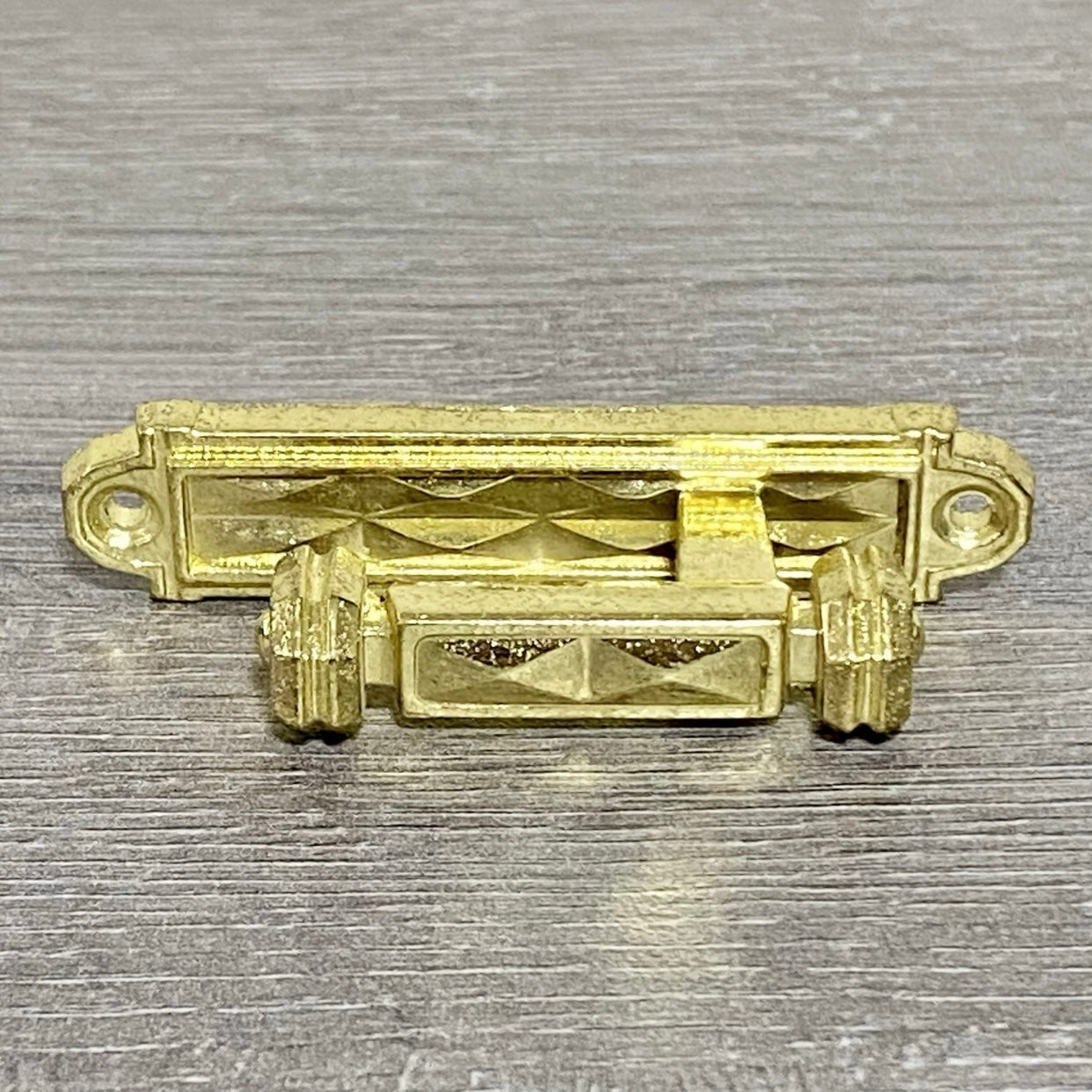 Vintage Curtain Tie Back Post Hooks Gold Colour Art Deco Retro Style Solid Metal