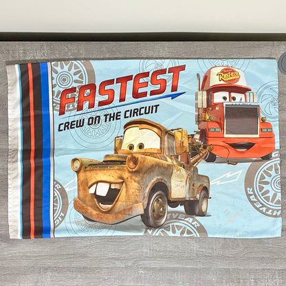 Disney Cars Movie Lightning McQueen Mater & Mack Pillowcase Cover Cartoon Kids