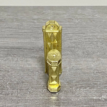 Vintage Curtain Tie Back Post Hooks Gold Colour Art Deco Retro Style Solid Metal