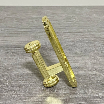 Vintage Curtain Tie Back Post Hooks Gold Colour Art Deco Retro Style Solid Metal
