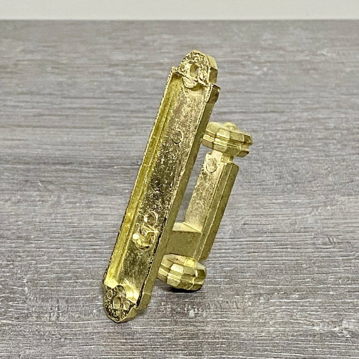 Vintage Curtain Tie Back Post Hooks Gold Colour Art Deco Retro Style Solid Metal
