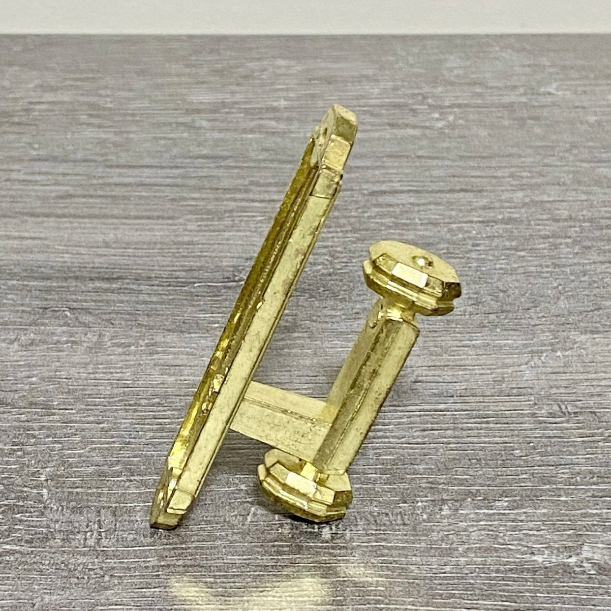 Vintage Curtain Tie Back Post Hooks Gold Colour Art Deco Retro Style Solid Metal