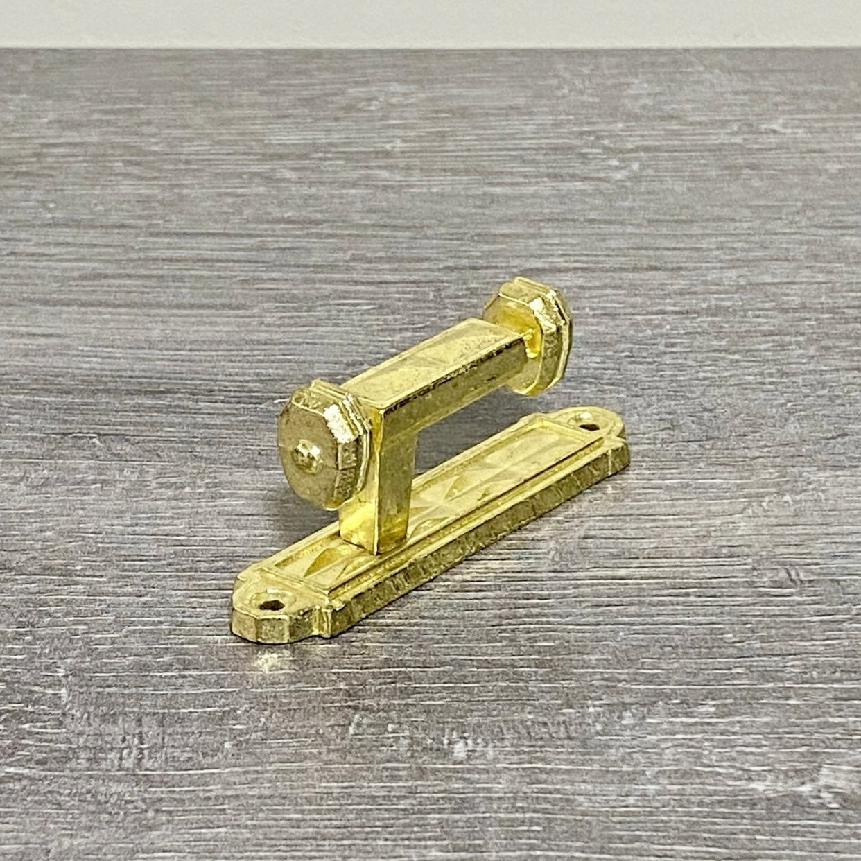 Vintage Curtain Tie Back Post Hooks Gold Colour Art Deco Retro Style Solid Metal