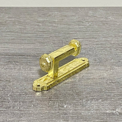 Vintage Curtain Tie Back Post Hooks Gold Colour Art Deco Retro Style Solid Metal